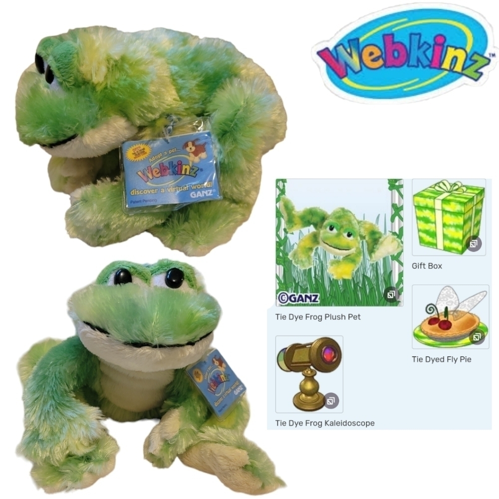WEBKINZ GANZ Frog Amphibian Bundle of 6 Plush New w/ Codes Love,Tree,Bull,TieDye - Picture 3 of 11